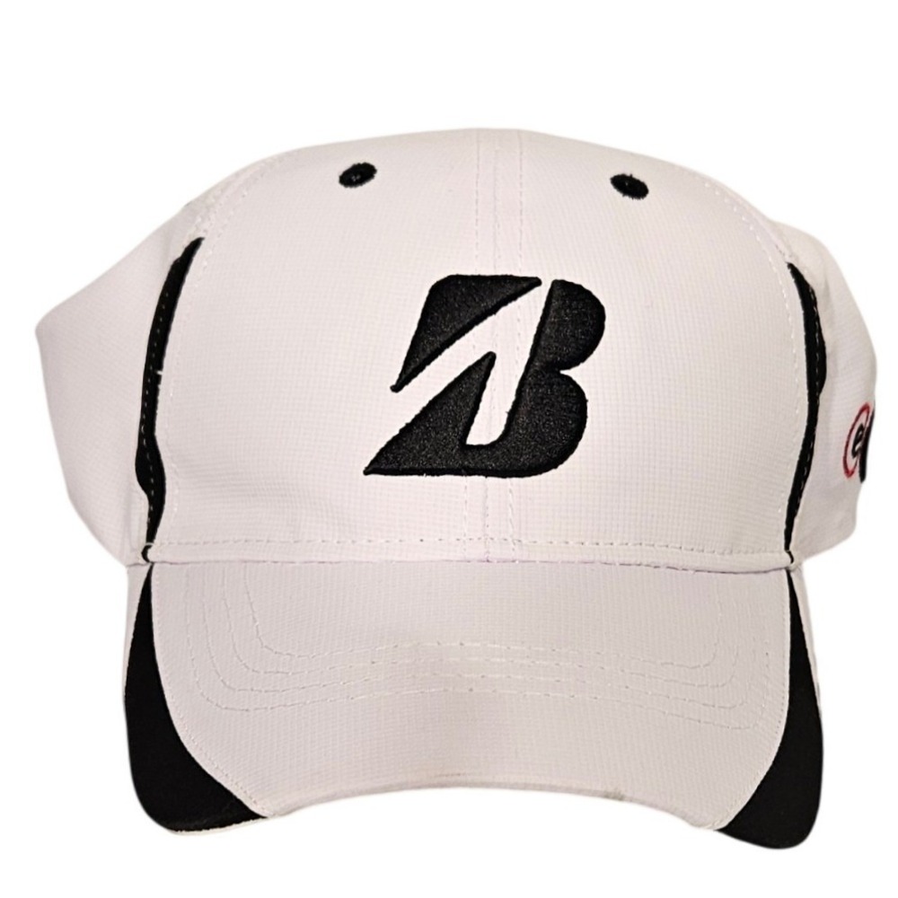 Bridgestone Golf White Black e6‎ Adjustable Baseball Hat Cap 9WMW Mens